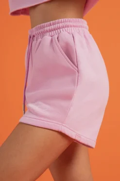 Discount Bloch SALE | Off Duty High Waisted Terry Shorts | Bubble Gum
