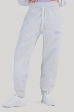Online Bloch SALE | Off Duty Terry Track Pants Rib Trim | Snow Marle