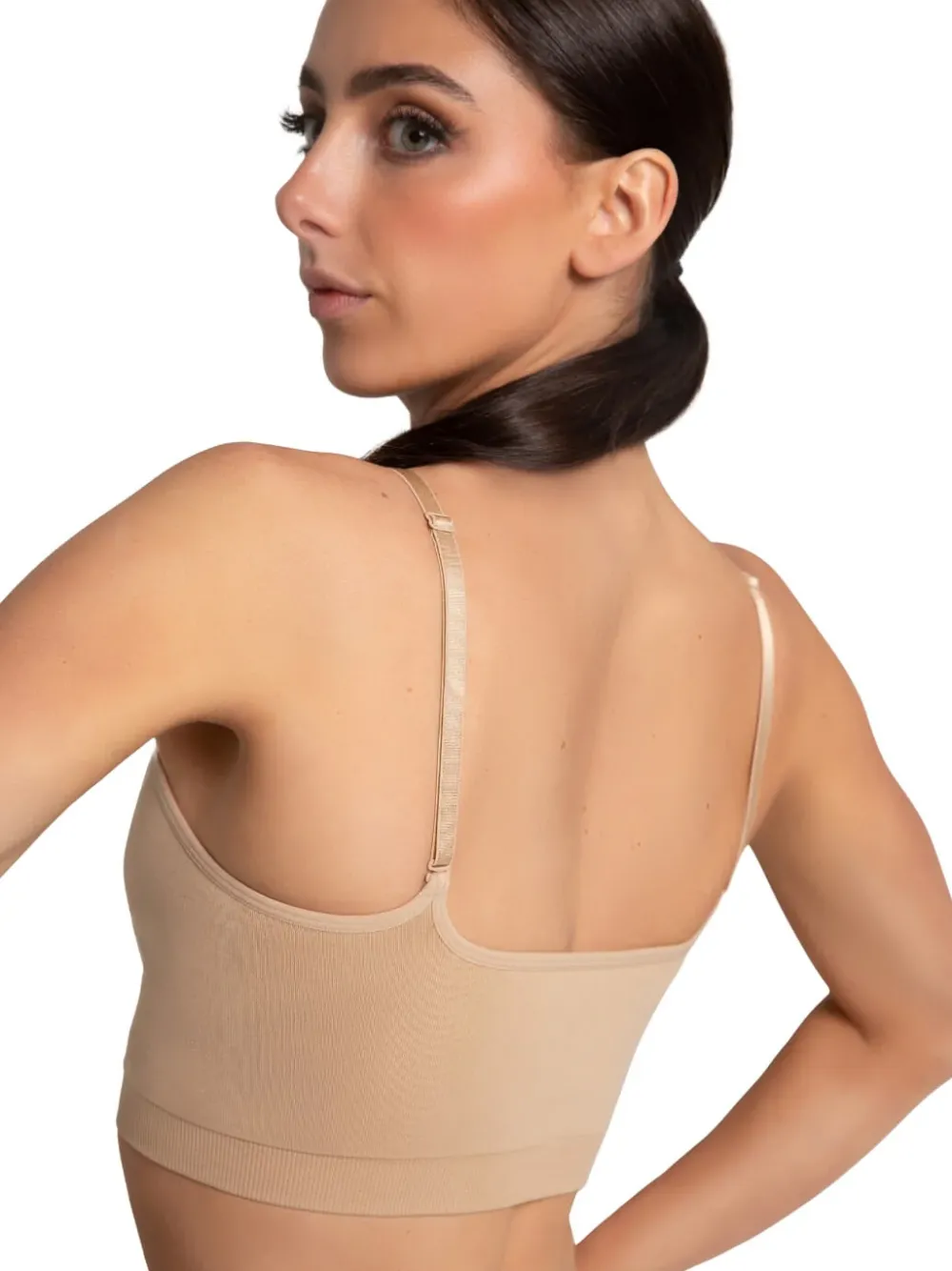 Clearance Capezio Seamless Convertible Longline Bra | Adult