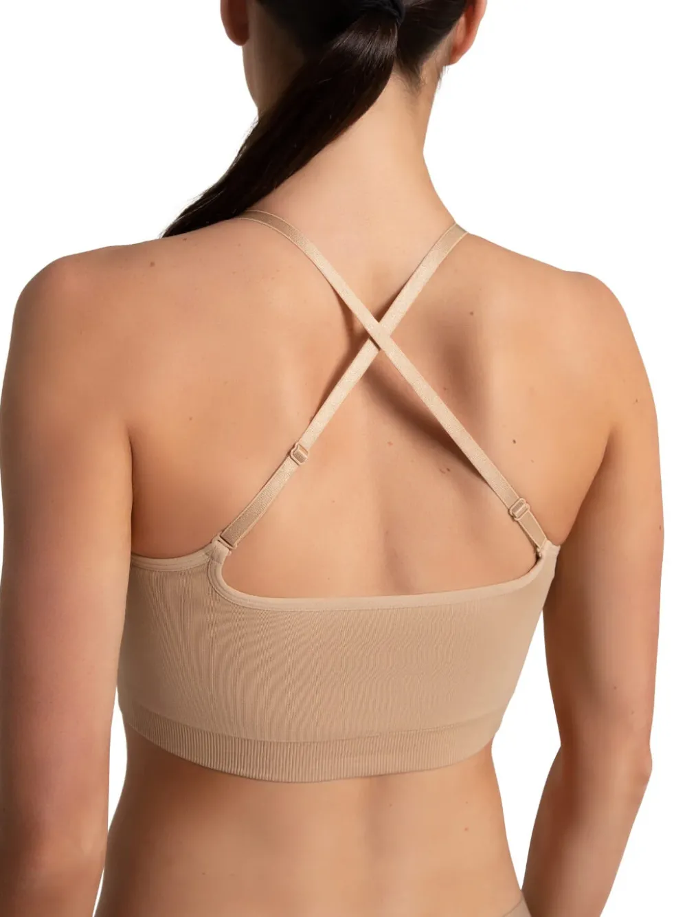 Clearance Capezio Seamless Convertible Longline Bra | Adult