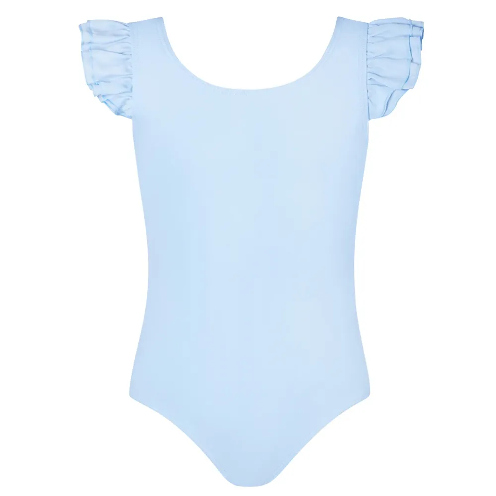 Discount Energetiks Emery Frill Sleeve Leotard | Baby Blue | Child