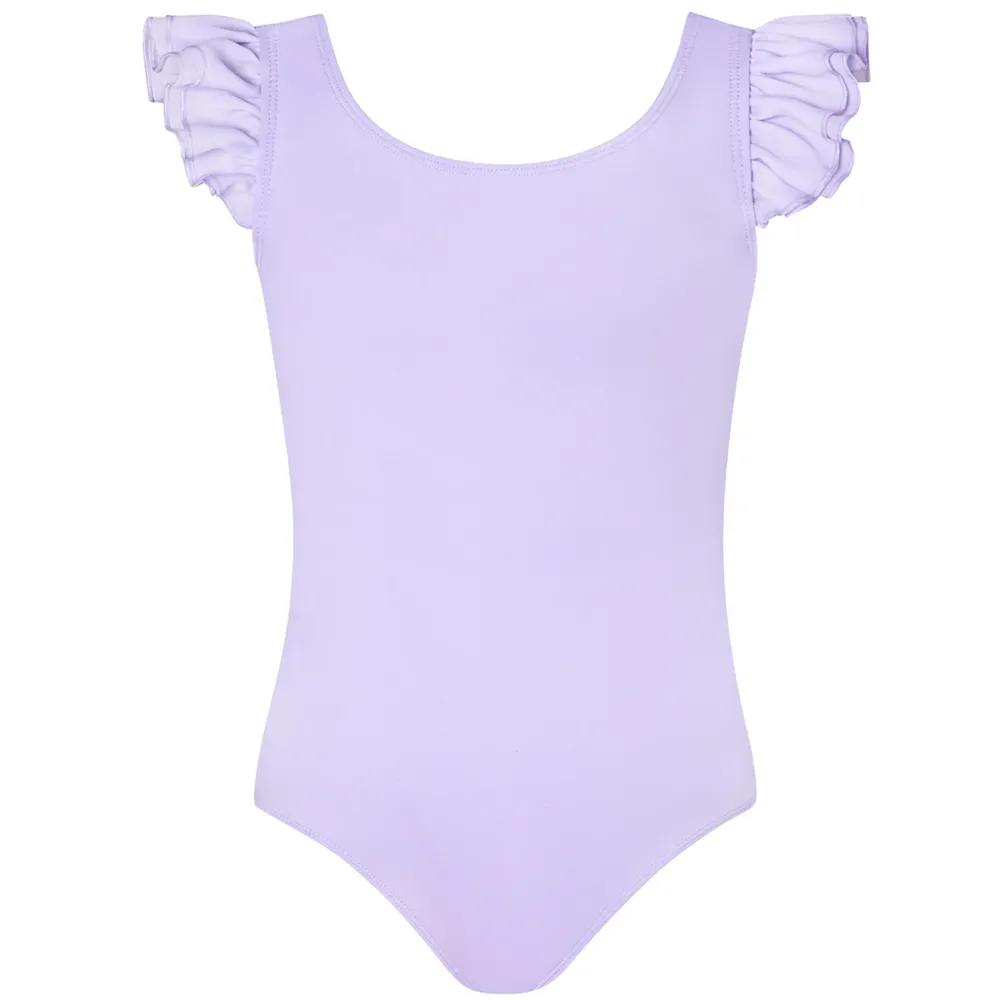 Discount Energetiks Emery Frill Sleeve Leotard | Lilac | Child