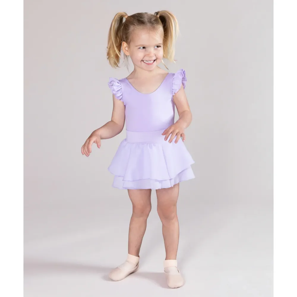 Discount Energetiks Emery Frill Sleeve Leotard | Lilac | Child