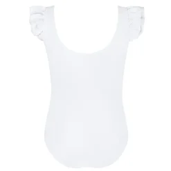 Hot Energetiks Emery Frill Sleeve Leotard | White | Child
