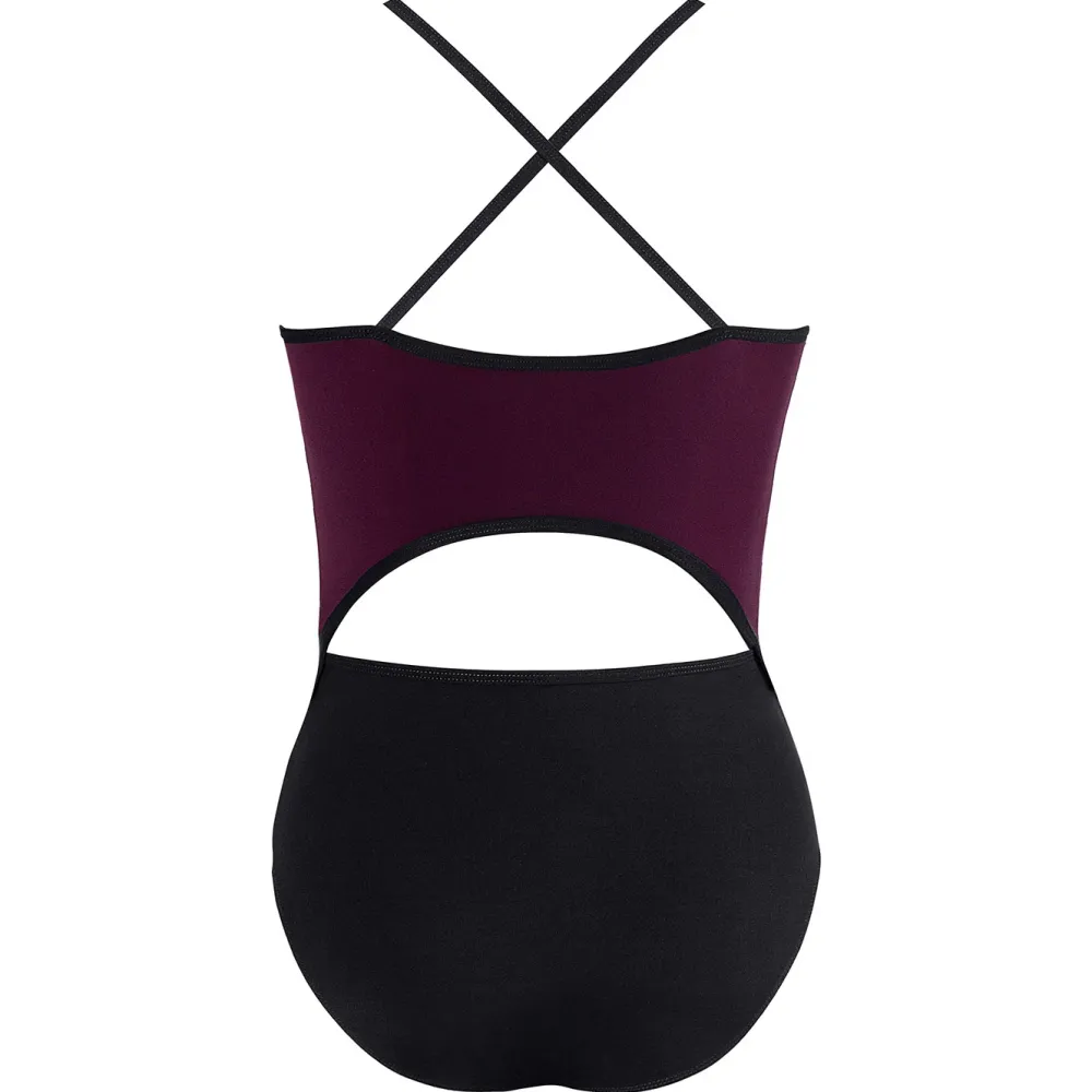 Clearance Energetiks Isabelle Zip Leotard | Wine (Adult)