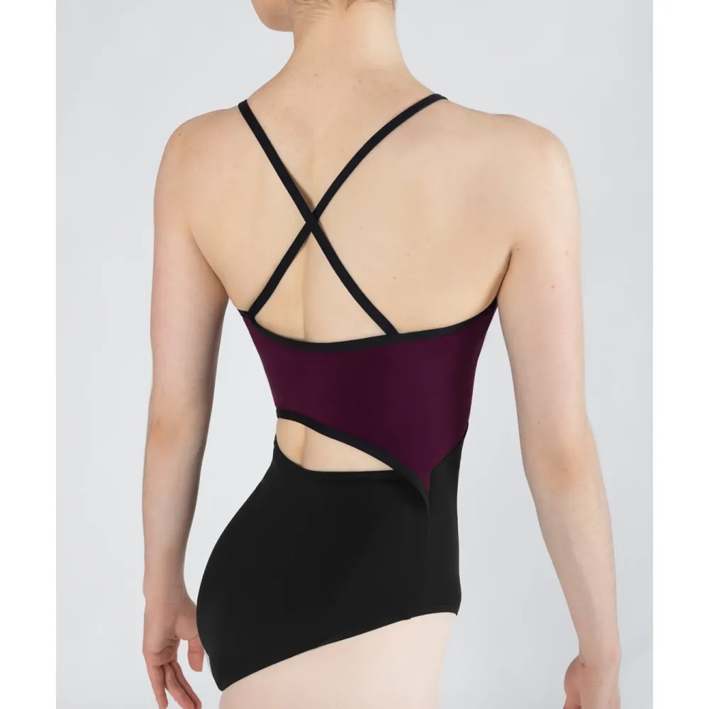 Clearance Energetiks Isabelle Zip Leotard | Wine (Adult)