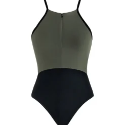 Discount Energetiks Isabelle Zip Leotard | Khaki (Adult)