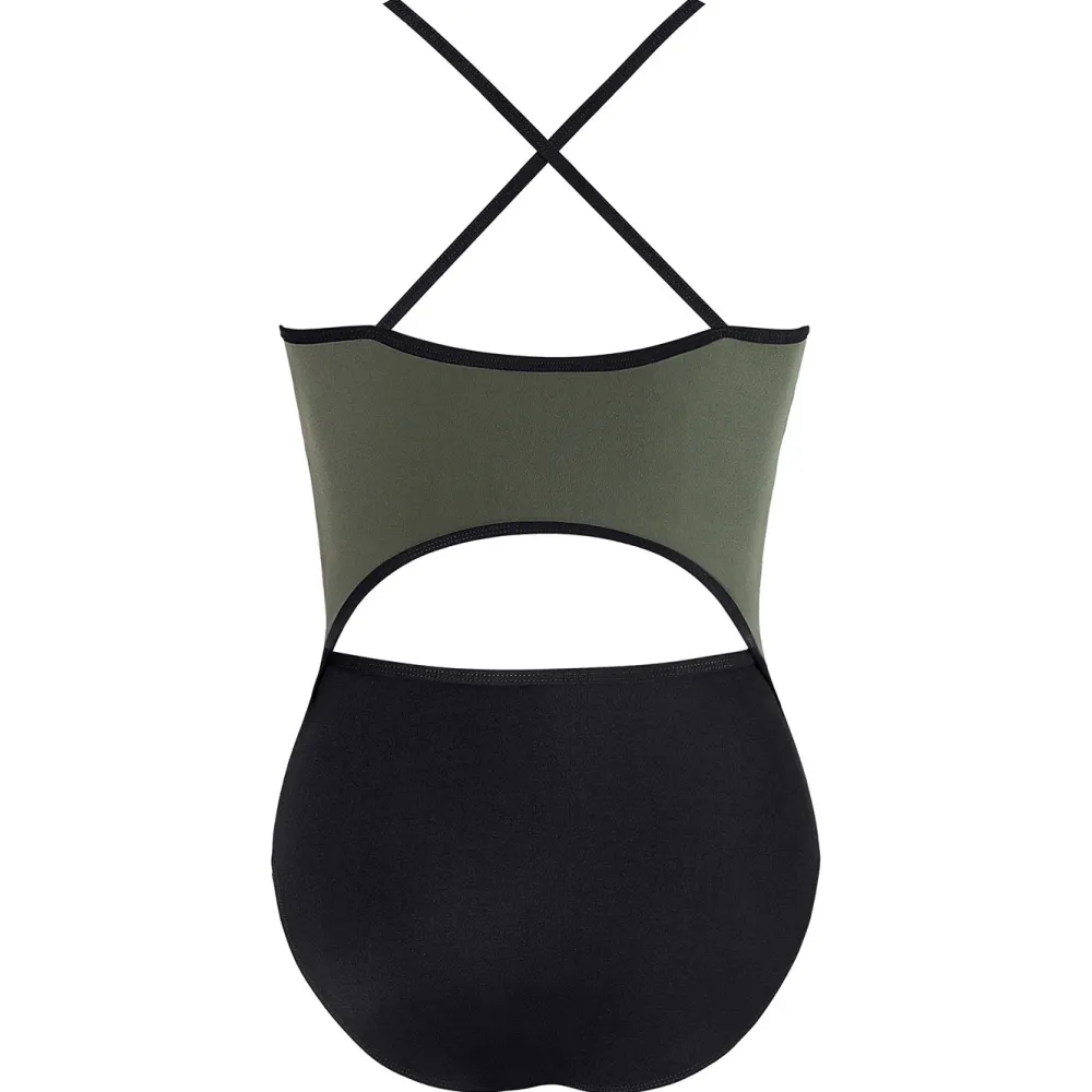 Discount Energetiks Isabelle Zip Leotard | Khaki (Adult)