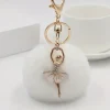 Hot Temu Plush Ballerina Keyring | White