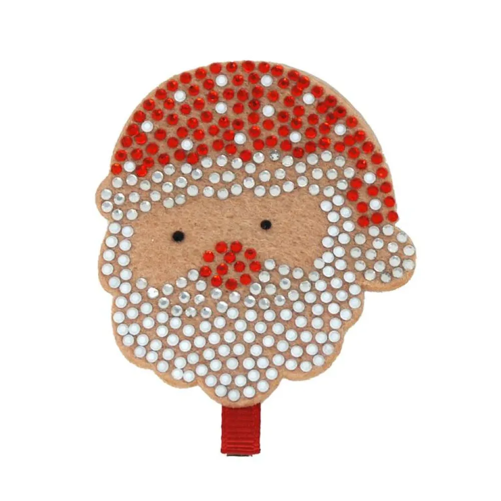 Best Pink Poppy Rhinestone Santa Hairclip