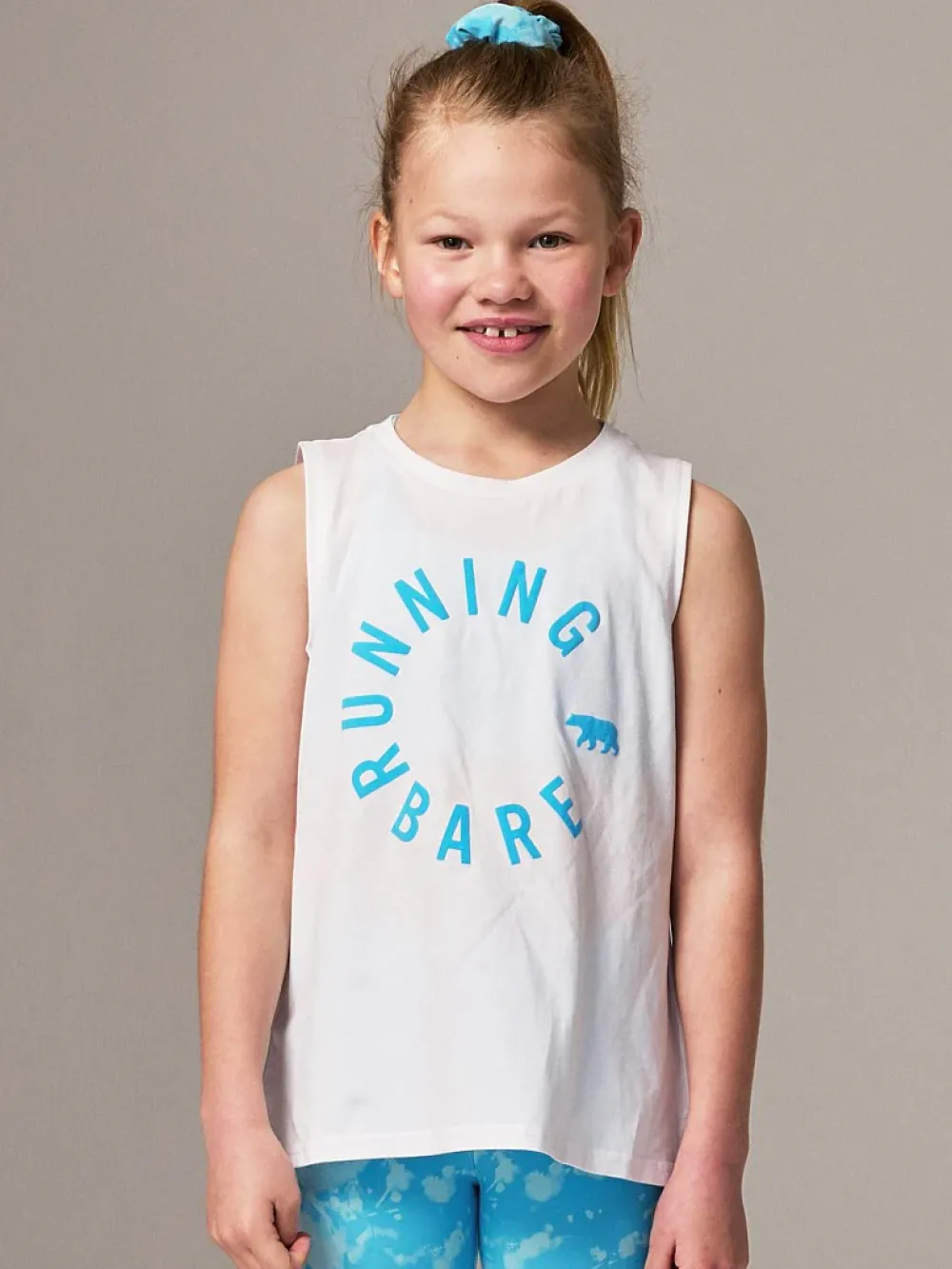 Best Running Bare SALE | Easy Rider Muscle Tank | White (Child)