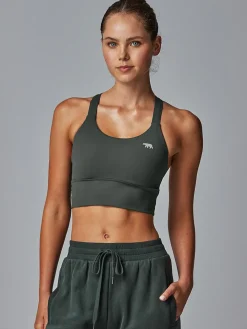 Online Running Bare SALE | Power Up Sports Bra - Moss (Adult)