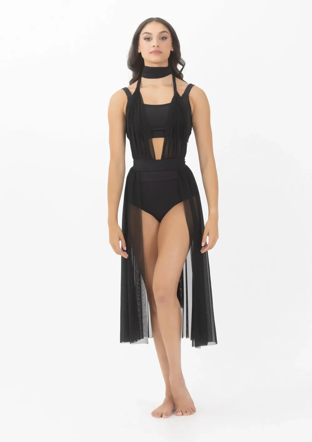 Best Studio 7 Convertible Mesh Overdress | Black