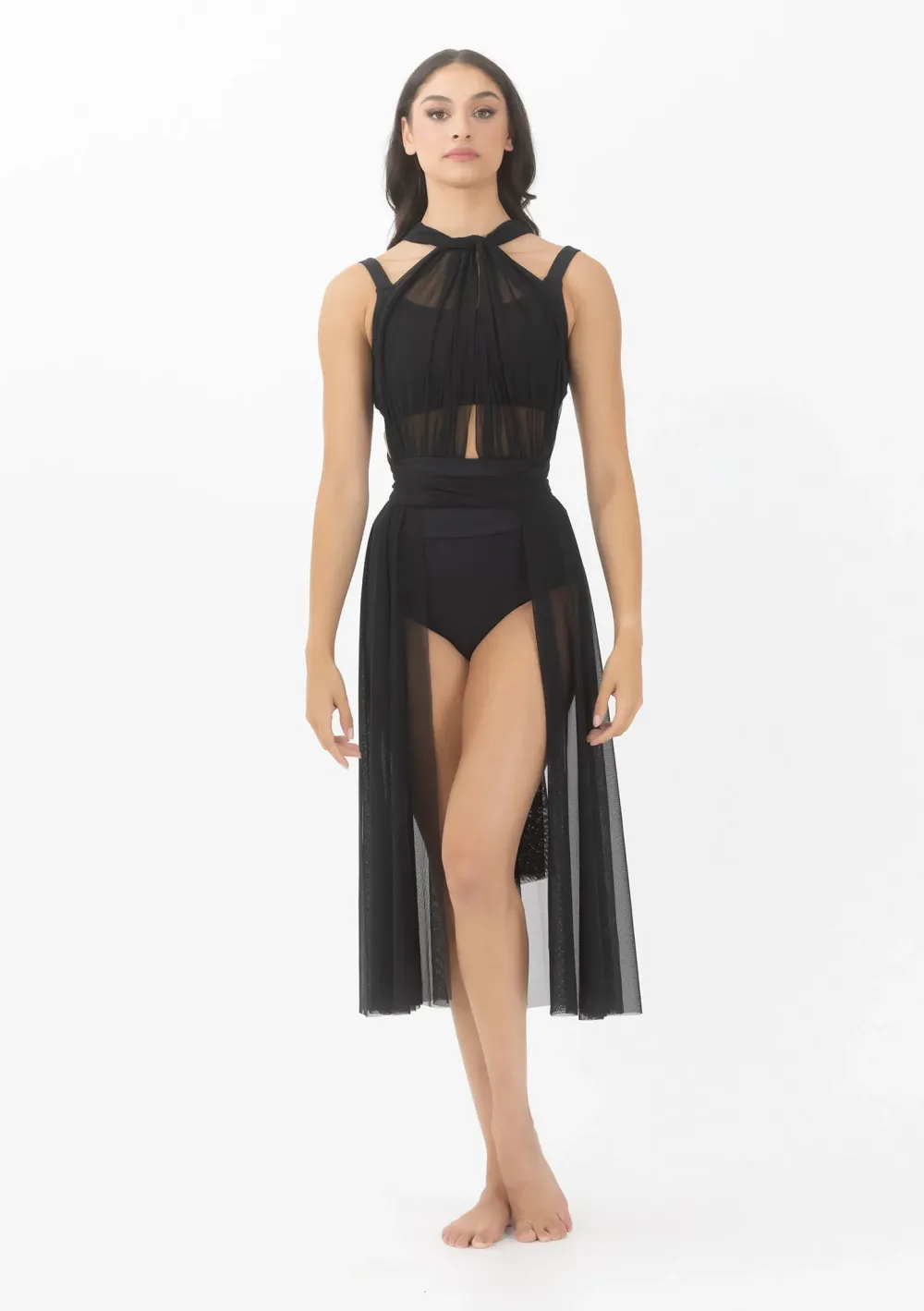 Best Studio 7 Convertible Mesh Overdress | Black