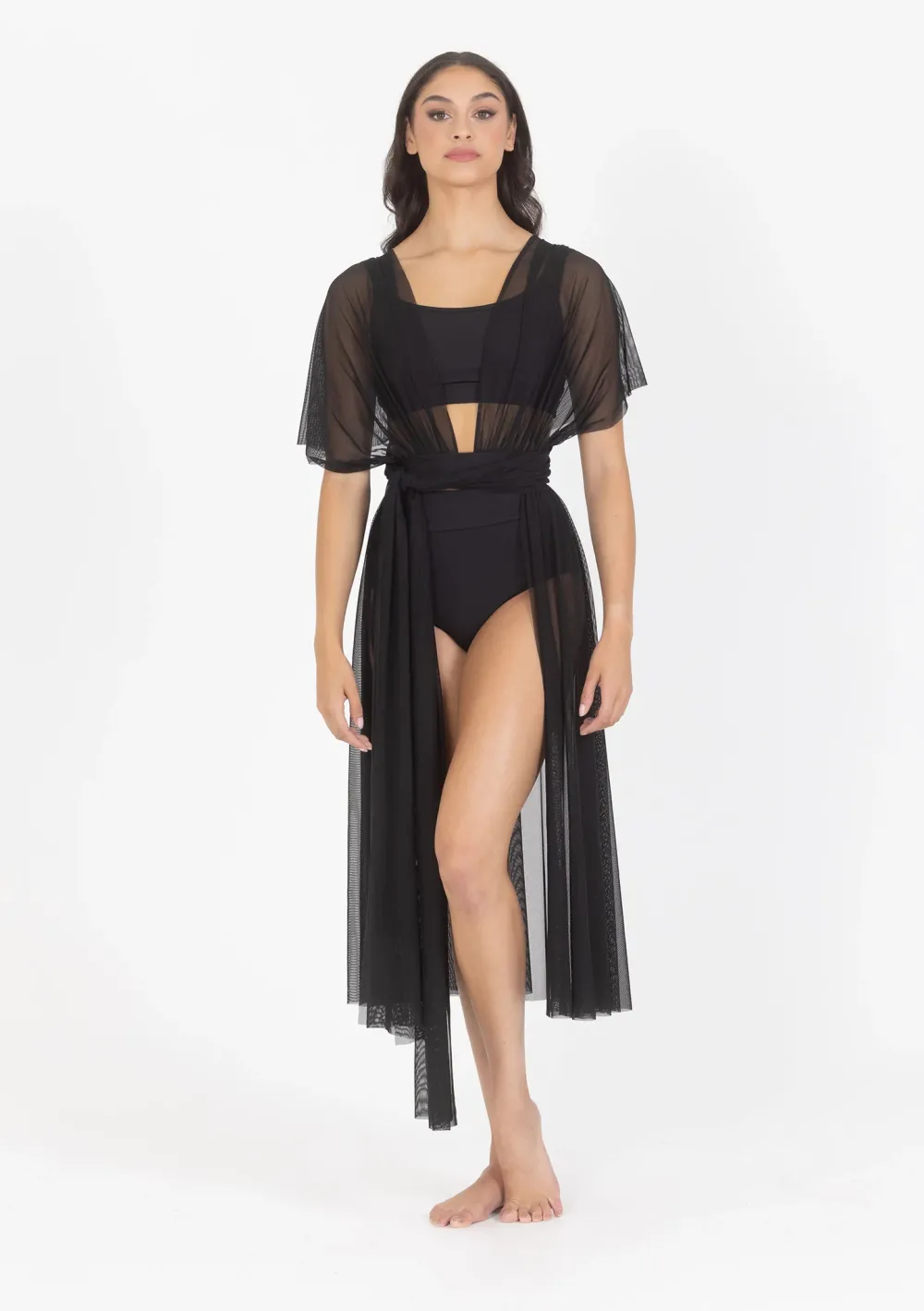 Best Studio 7 Convertible Mesh Overdress | Black