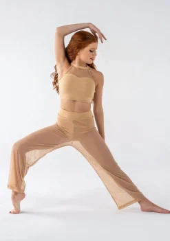 New Studio 7 Mesh Performance Crop | Cashew