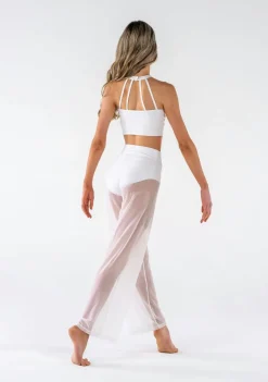 Fashion Studio 7 Mesh Performance Crop | White