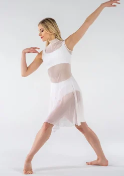 Clearance Studio 7 Mesh Performance Dress | White