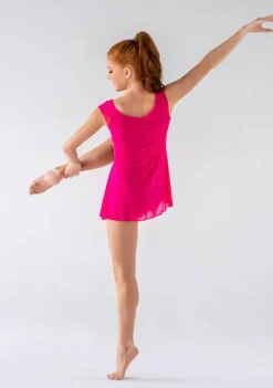 Fashion Studio 7 Mesh Slip Dress | Neon Pink