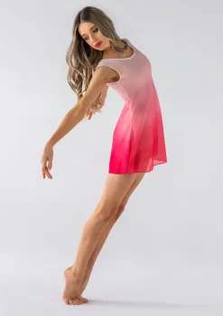 Sale Studio 7 Mesh Slip Dress | Ombré Coral