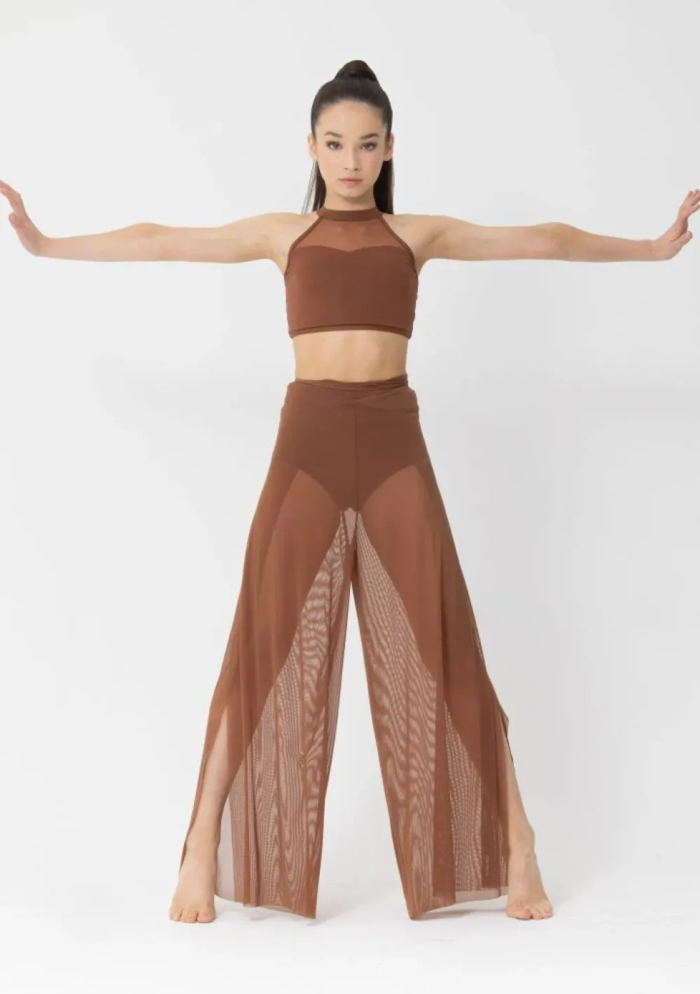 Discount Studio 7 Mesh Wrap Pants | Mocha