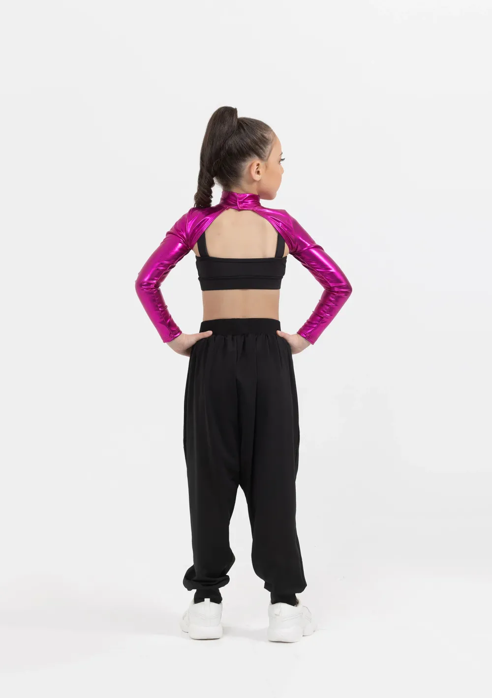 Fashion Studio 7 Metallic Shrug | Hot Pink