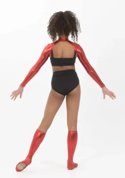 Fashion Studio 7 Metallic Shrug | Red