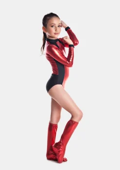 Online Studio 7 Spats | Metallic Red