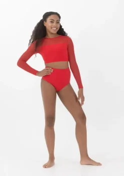 Discount Studio 7 Tyler Long Sleeve Crop | Red